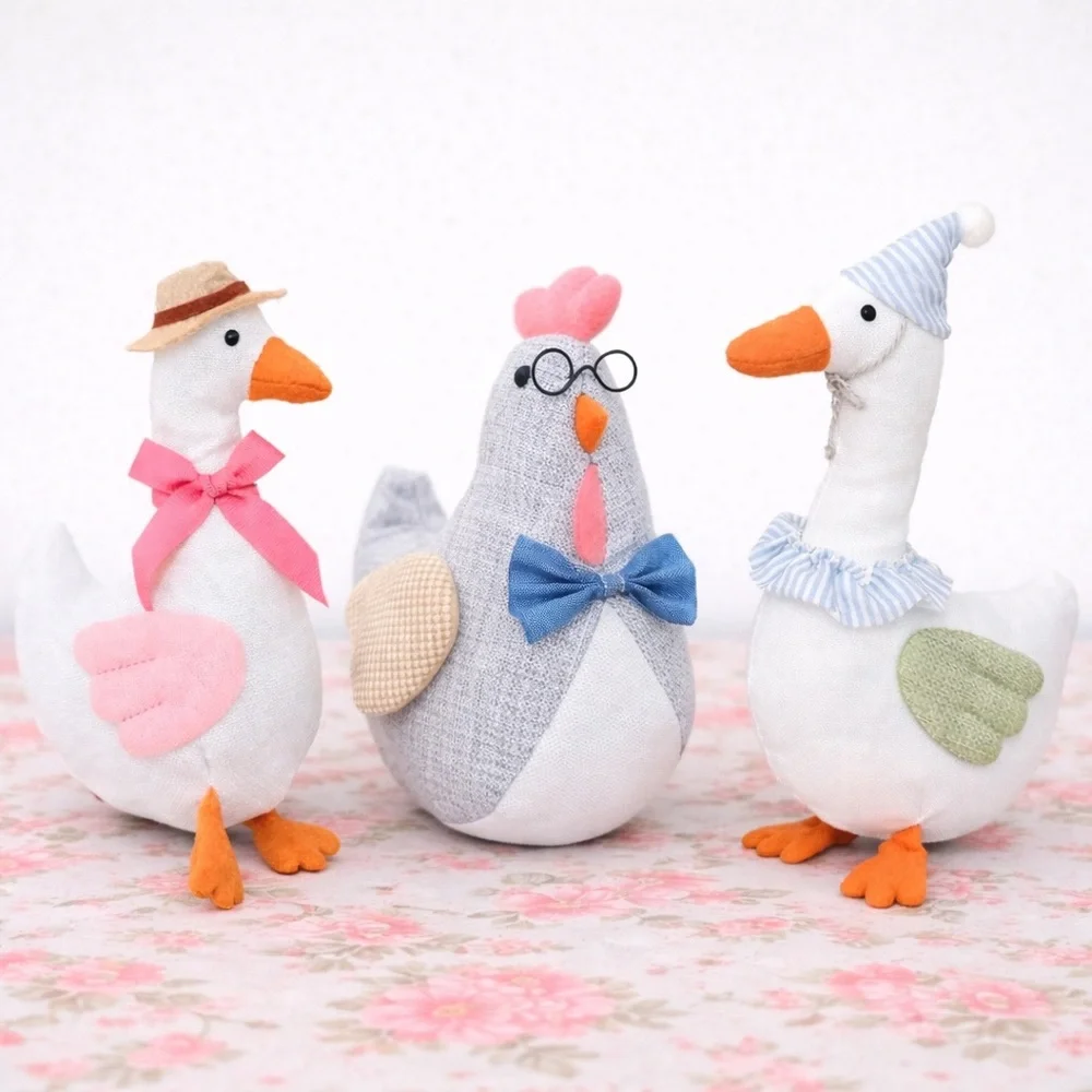Target Bullseye Playground Spring/Easter SET OF 3 Fabric Geese & Chicken